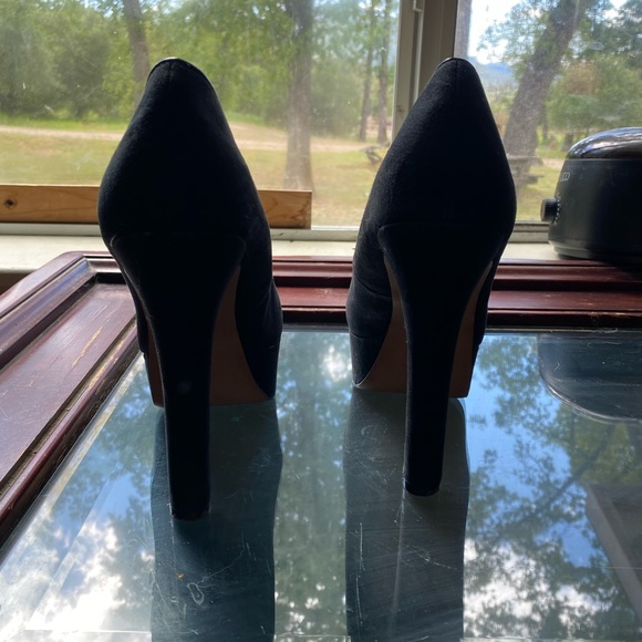 Elle Black Suede Heels - Picture 4 of 8
